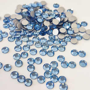 ZK アクアマリンブルー 非修復性 環境配慮型 フラットバック ガラス製 ネイルラインストーン シューズ用ルースラインストーン - Product Image 4