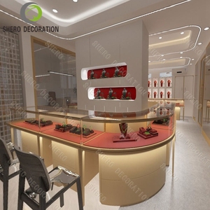 ตู้โชว์เครื่องประดับแก้วสุดหรูสำหรับร้านเครื่องประดับการออกแบบตกแต่งภายในร้านเครื่องประดับ - Product Image 5