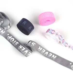 Eco-friendly 2.5Cm Wide Silicone Gripper <b>Elastic</b> Tape Soft Printed Logo <b>Elastic</b> Waist Band - Product Image 5