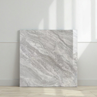 Meilleure vente 600x600mm Carreaux de sol en porcelaine gris clair antidérapants aspect marbre poli pour salle de bain Villa pour carreaux de porcelaine