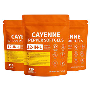 Capsules de piment de Cayenne, complément alimentaire avec extrait de pépins de raisin, d'aubépine, de betterave, de berbérine, de vitamine E, D3+K2 - Product Image 1