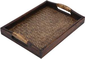 Premium Quality Polished <b>Wooden</b> <b>Serving</b> <b>Trays</b> for Hotels and Restaurants for Breakfast Parties and Food Beverage Service - Product Image 5