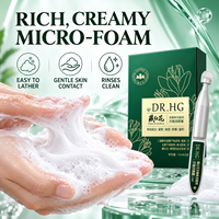 DR.HG Nettoyant Visage Moussant Doux aux Acides Aminés et Safran, Ampoules Monodose 1,5 ml x 5 pour Soin Quotidien de la Peau