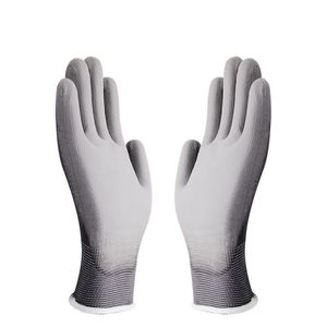 ถุงมือเคลือบ PU สีเทา/ขาว - Product Image 1