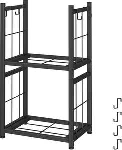 Porte-bûches intérieur ou extérieur bois 2 anneaux usine personnalisé compact intérieur métal bois de chauffage support avec outils de cheminée - Product Image 6