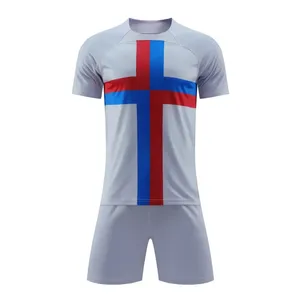 2024 Latest Design Men Soccer Jerseys and Short Adults Customized Logo Print Soccer Uniform for Adults at Wholesale Prices