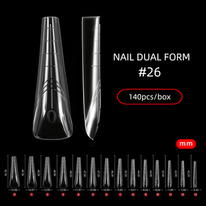 Formes doubles transparentes pour ongles, couverture complète, pour extension rapide en gel UV, outil de manucure DIY - Product Image 2