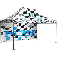 Gazebo pliable en acier et aluminium imperméable pour l'extérieur avec design personnalisé et impression numérique pour les événements commerciaux, tente personnalisée