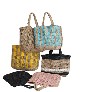 New <b>Large</b> Capacity Paper Straw Women <b>Bag</b> Eco Friendly Straw Beach <b>Bags</b> Girls Stripe <b>Tote</b> <b>Bags</b> - Product Image 1