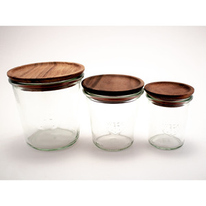 Acacia Nắp Lọ Mason Bằng Gỗ Có Gioăng Silicon, Nắp Miệng Rộng 86Mm Và Nắp Miệng Thông Thường 70Mm - Product Image 2