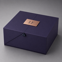 Boîte Cadeau Rigide Personnalisée de Luxe en Papier Écologique Violet avec Fermeture Magnétique, Revêtement UV, Logo Estampé à Chaud, Recyclable pour Perruques et Vins Haut de Gamme