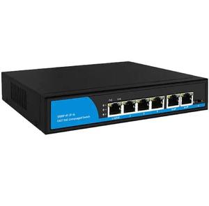 Conmutador PoE de 4 puertos con potencia de 80W Fast Ethernet Uplink 2 y 4 Fast Ethernet para conmutadores de red AP inalámbricos - Product Image 2