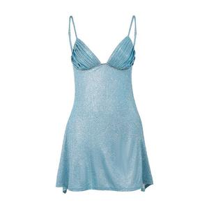 Abiti estivi eleganti e graziosi abiti da donna blu Vintage svasati senza maniche Mini abito da festa di compleanno a linea 2023 2582 - Product Image 6