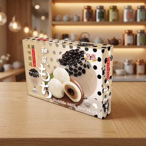 Qualité supérieure, fabriqué à Taïwan, 210 g * 24 boîtes/carton, Bubble Milk Tea Mochi, collations sucrées Daifuku, 100% Taïwan ROYAL FAMILY FOOD, 1 an - Product Image 3