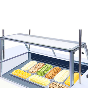 SHINEHO di alta qualità elettrico Mobile supermercato spingere carrello gelato cibo camion rimorchio per la vendita - Product Image 4