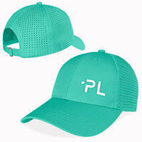 Gorras deportivas perforadas con agujeros cortados con láser de calidad, gorra de béisbol transpirable de rendimiento, gorra de papá para Golf, correr, pescar