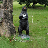 Sculpture de cerf en fibre de verre S387, haute simulation, grande statue d'animal d'extérieur, faite à la main, résistante à l'eau et aux intempéries, décoration de jardin