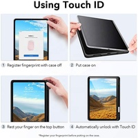 Fonction de sommeil renforcée rainures antidérapantes coque arrière en TPU souple porte-crayon étui Folio intelligent pour iPad A16 11e 10e