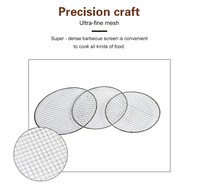 Grille de barbecue ronde en acier inoxydable