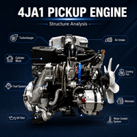 Moteur diesel mécanique refroidi par eau ISUZUU série 4J 4JA1, fonctionnement fiable pour pick-up, camion léger et machines agricoles