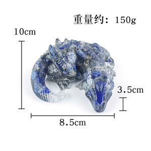 Adornos de Dragón Durmiendo de Cristal Blanco Natural, Pegamento Tipo Cristal, Oficina, Boda, Cumpleaños - Product Image 2