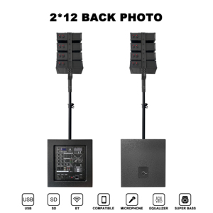 3000W 2*12" Subwoofer Professional Audio Sets BT Sound <b>Box</b> PA Speaker System Active Subwoofer+Array Line Parlant PA Speaker Syst - Product Image 3