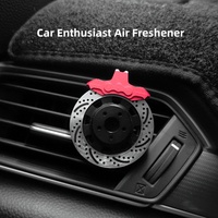 Diffuseur d'arômes créatif pour voiture, en forme de disque de frein de course, à clipser sur grille d'aération, décoration intérieure de luxe, cadeau idéal pour les amateurs de voitures