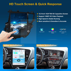Navegación GPS inteligente <span class=keywords><strong>Android</strong></span> 11 Car Video Pantalla de 12,9 pulgadas Soporte <span class=keywords><strong>Bluetooth</strong></span> para KIA K5/Optima 2011-Manual A/C - Product Image 2