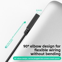 Cable de Datos USB 2.0 a Tipo-C, Plano, con Conductor de Cobre Estañado y Revestimiento de Silicona para Uso en Automóviles, Carga de 2A