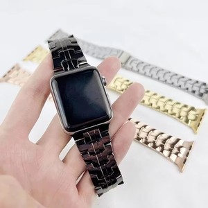 Bracelet de montre Apple Watch en métal, style professionnel, finition brillante, affichant un style professionnel avancé, bracelet pour Iwatch - Product Image 1