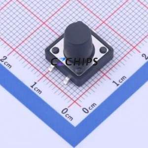 GT-TC149B-H110-L1 Tactile Switch SMD-4P,12x12mm Switch Single Pole Single Throw Round Button 2.5N Vertical Mount - Product Image 1