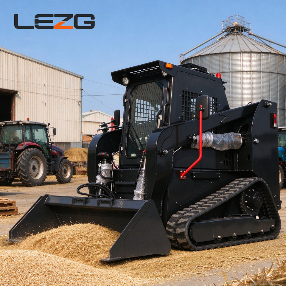 Enclosed Cabin Tracked Skid Steer Loader Block Grain Dust for Operator ...