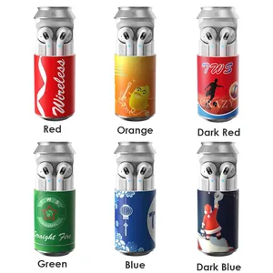 Botol Cola Kreatif Dirancang H35T Mini Coke Kaleng Berbentuk TWS Earphone Stereo Earbud Nirkabel