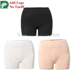 Pantalons de sécurité pour femmes sous-vêtements en fibre de bambou été culottes en dentelle mince Shorts pour femmes dames sous-vêtements minces grande taille - Product Image 1