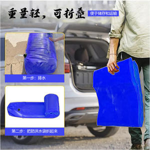 Réservoir d'eau souple en PVC portable, mur de rétention d'eau mobile pour la lutte contre les inondations et les secours en cas de catastrophe, outils d'urgence - Product Image 1