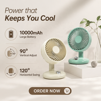 Appareil domestique Rechargeable de Table oscillante ventilateur de Circulation d'air Turbo électrique silencieux ventilateur de bureau