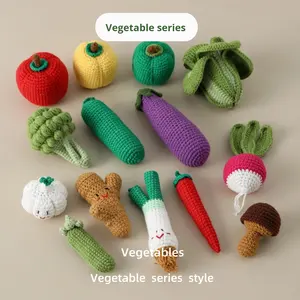 Funghi Shiitake verdi verdure Funghi decorativi fatti a mano uncinetto fiori e piante - Product Image 2