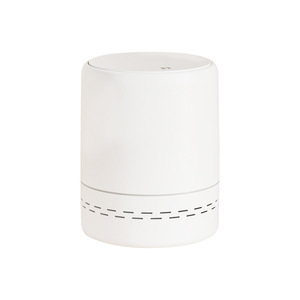 Cylindrical Trash Can Elegant White Push Button Lid Indoor Kitchen Bathroom Use Large Capacity - Product Image 4