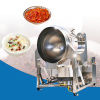 Marmite de cuisson de pop-corn professionnelle 200L à double planète et multi-racloirs avec mélangeur, compatible induction