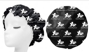 Reversible Double Layer Satin Ruffles Sleeping Sleep Cap for Natural Curly Hair Bonnet With Design Promotion Gift - Product Image 2