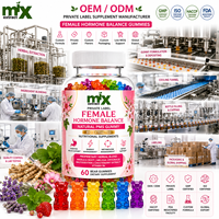 Gummies Équilibre Hormonal Féminin : Soutien Naturel aux Herbes pour les SYMP, avec Gattilier, Racine d'Angélique et Vitamine B6 pour le Bien-être Hormonal