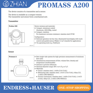 เครื่องวัดอัตราการไหลแบบ Coriolis รุ่น Proline Promass A200 ของ Endress+Hauser ของแท้ใหม่เอี่ยม สำหรับอัตราการไหลต่ำมาก - Product Image 5