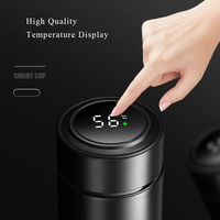 Bouteille d'eau intelligente avec capteur et affichage LED de la température, en acier inoxydable 304, double paroi isolée sous vide, vente en gros usine