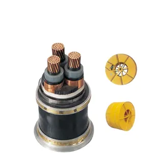 MV 10kv cable YJLY-23 3*70 al/xlpe/CWS/CTS/STA/PVC aluminum XLPE insulated with water blocking powder PVC PE sheath