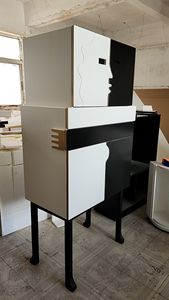 Librería Multifuncional de Diseño Original Nórdico, Mueble de Almacenamiento de Madera Maciza Hecho a Mano para Sala de Estar y Comedor - Product Image 5