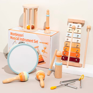 Juguetes Educativos <span class=keywords><strong>de</strong></span> Madera para Niños, Xilófono, Instrumentos Musicales <span class=keywords><strong>de</strong></span> Introducción, Ayuda para el Aprendizaje Sensorial, para Niños y Niñas - Product Image 2