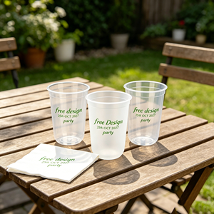 Vasos Desechables Transparentes de 8oz y 12oz (360ml) para Bebidas Frías, Vasos de Plástico Reciclables de un Solo Uso con Logotipo Personalizado, Venta al Por Mayor - Product Image 1