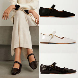 Sandales plates à bout carré pour femmes, grande taille 46, avec boucles à lanières, style Mary Jane classique, chaussures habillées à coupe large - Product Image 3