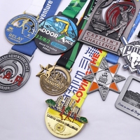 Hersteller Günstige Großhandel Sublimation Metall Gold Award Medaillen Sport Custom Kick Boxing Karate Medaille