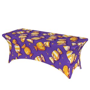 Tovaglia stampata su ordinazione <span class=keywords><strong>della</strong></span> zucca di Halloween all'ingrosso piccola copertura elastica elastica <span class=keywords><strong>della</strong></span> tavola di lavorazione - Product Image 6